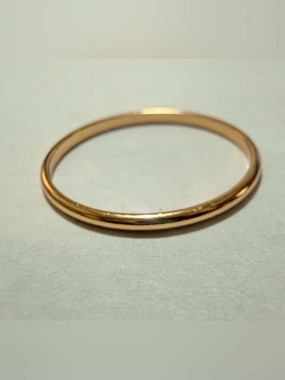 18k Gold Electroplated Thin 1.5 mm Stackable Band Ring